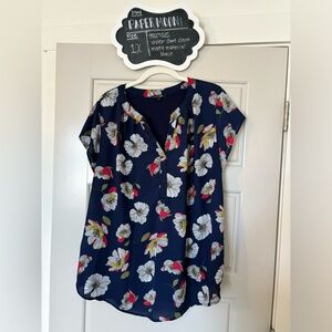 1x Papermoon Vivier short sleeve mixed material blouse